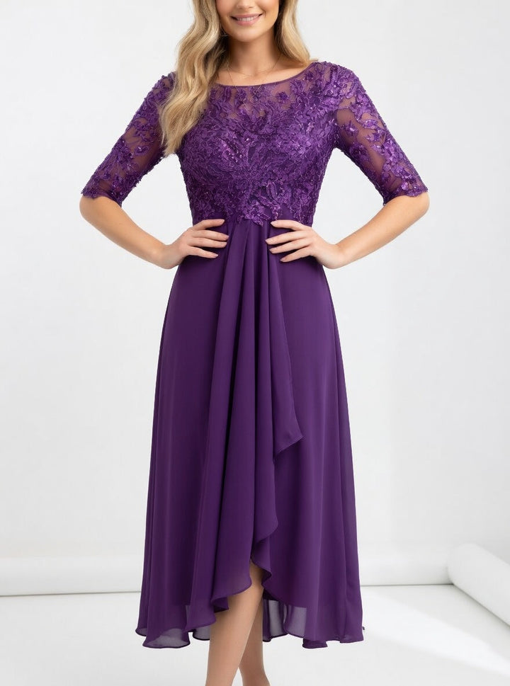 Zerda – Rochie Midi Elegantă Din Dantelă