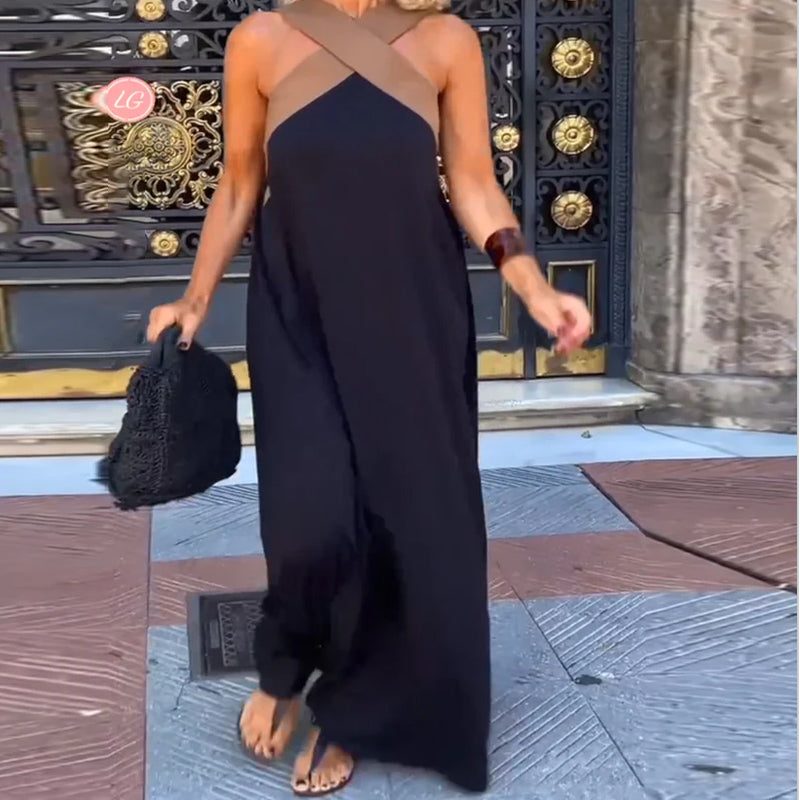 Giana - Rochie Elegantă Fără Spate, cu Decolteu încrucișat