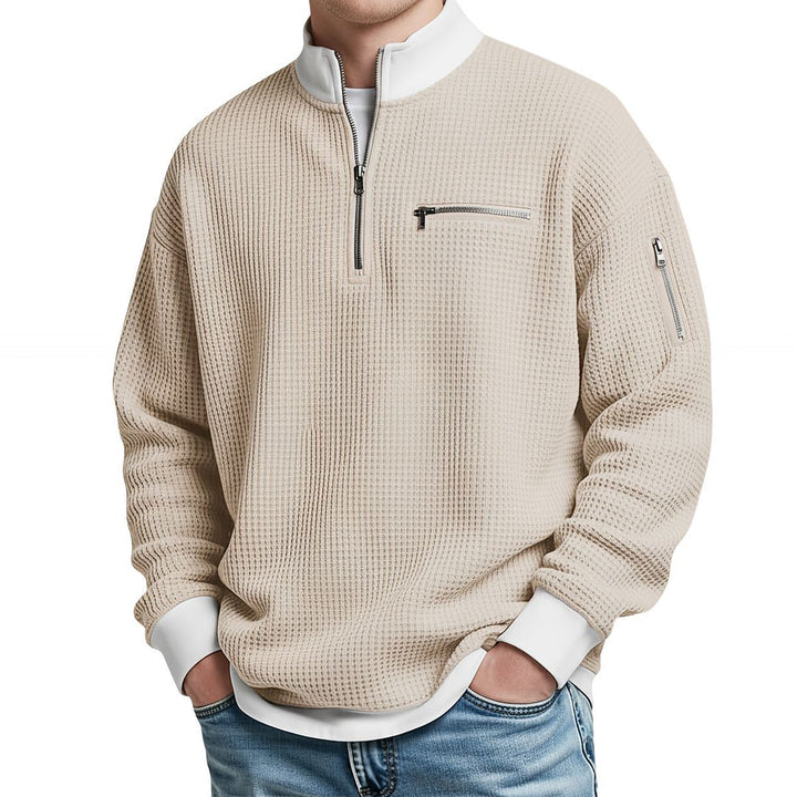Jose - Pulover Elegant Din Tricot Cu Jumătate De Fermoar