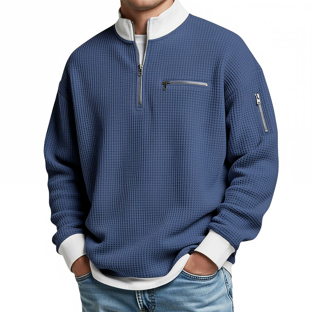 Jose - Pulover Elegant Din Tricot Cu Jumătate De Fermoar