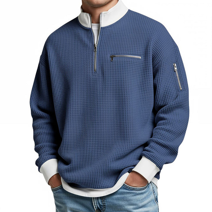 Jose - Pulover Elegant Din Tricot Cu Jumătate De Fermoar