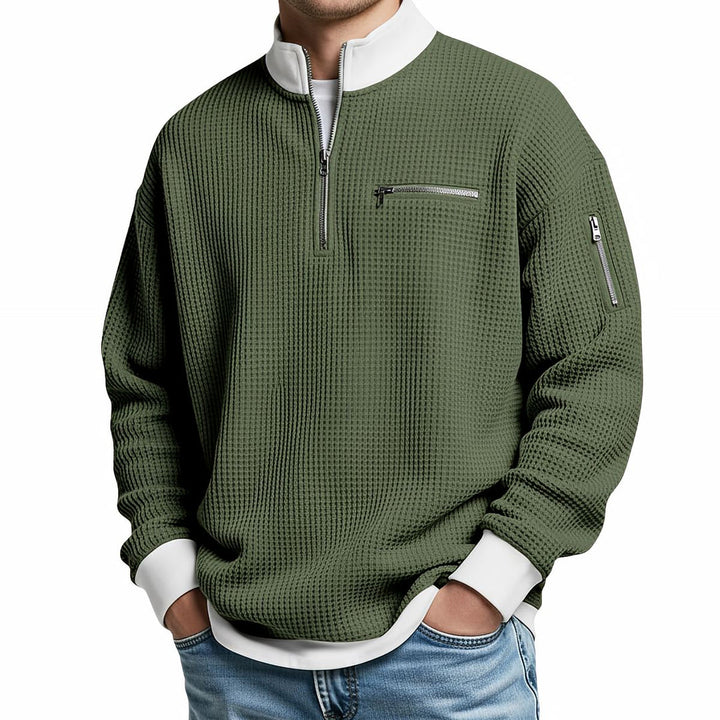 Jose - Pulover Elegant Din Tricot Cu Jumătate De Fermoar