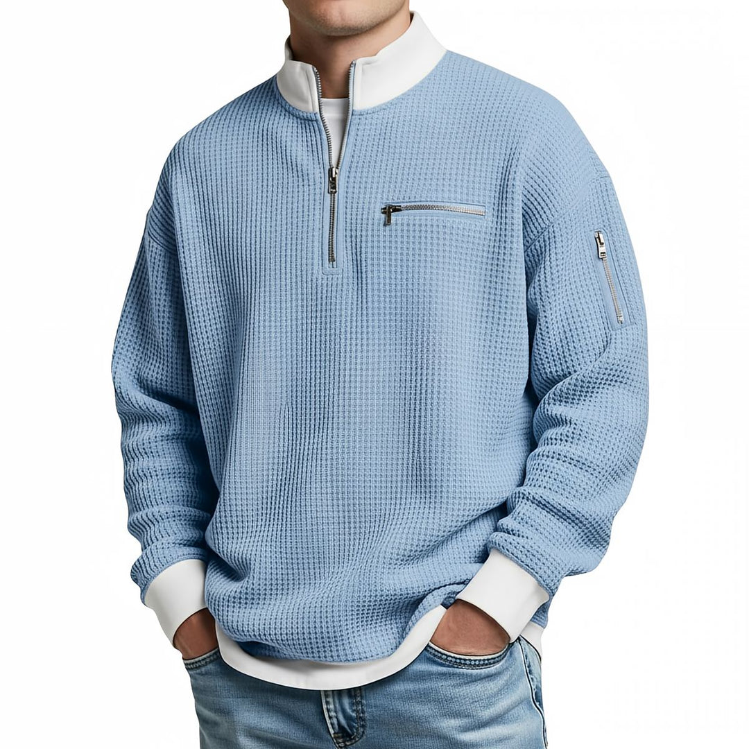 Jose - Pulover Elegant Din Tricot Cu Jumătate De Fermoar