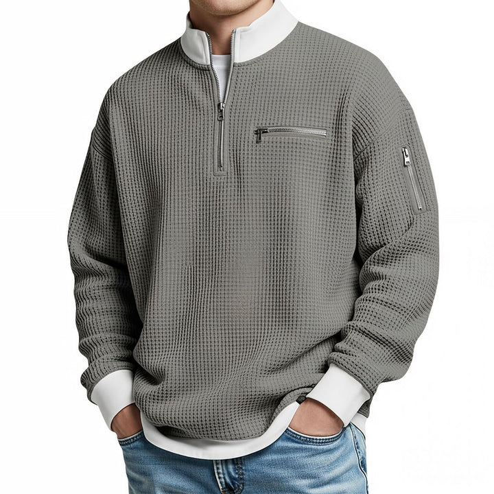 Jose - Pulover Elegant Din Tricot Cu Jumătate De Fermoar