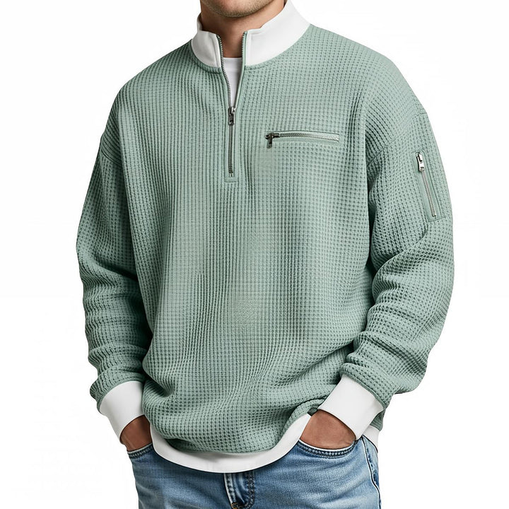 Jose - Pulover Elegant Din Tricot Cu Jumătate De Fermoar