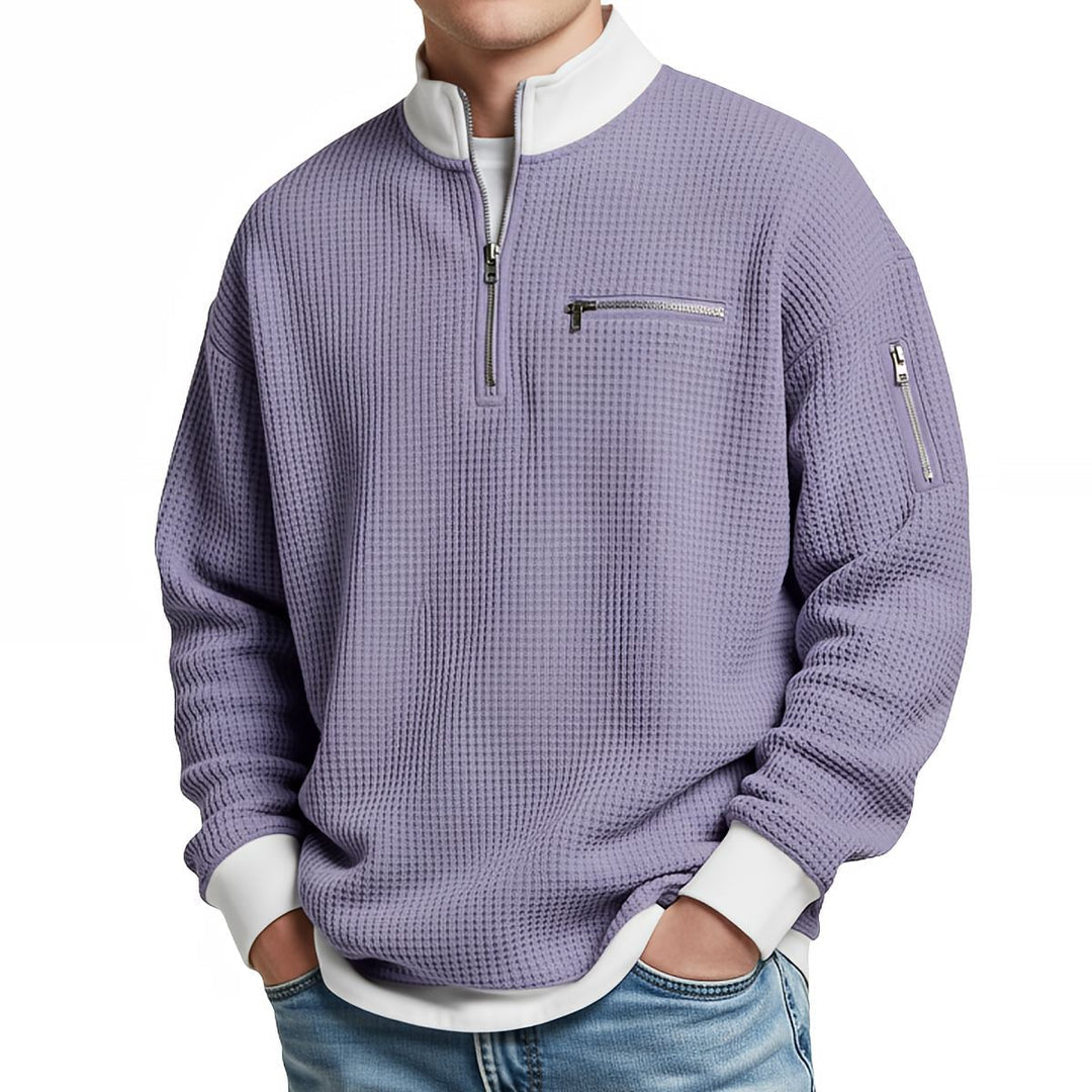 Jose - Pulover Elegant Din Tricot Cu Jumătate De Fermoar