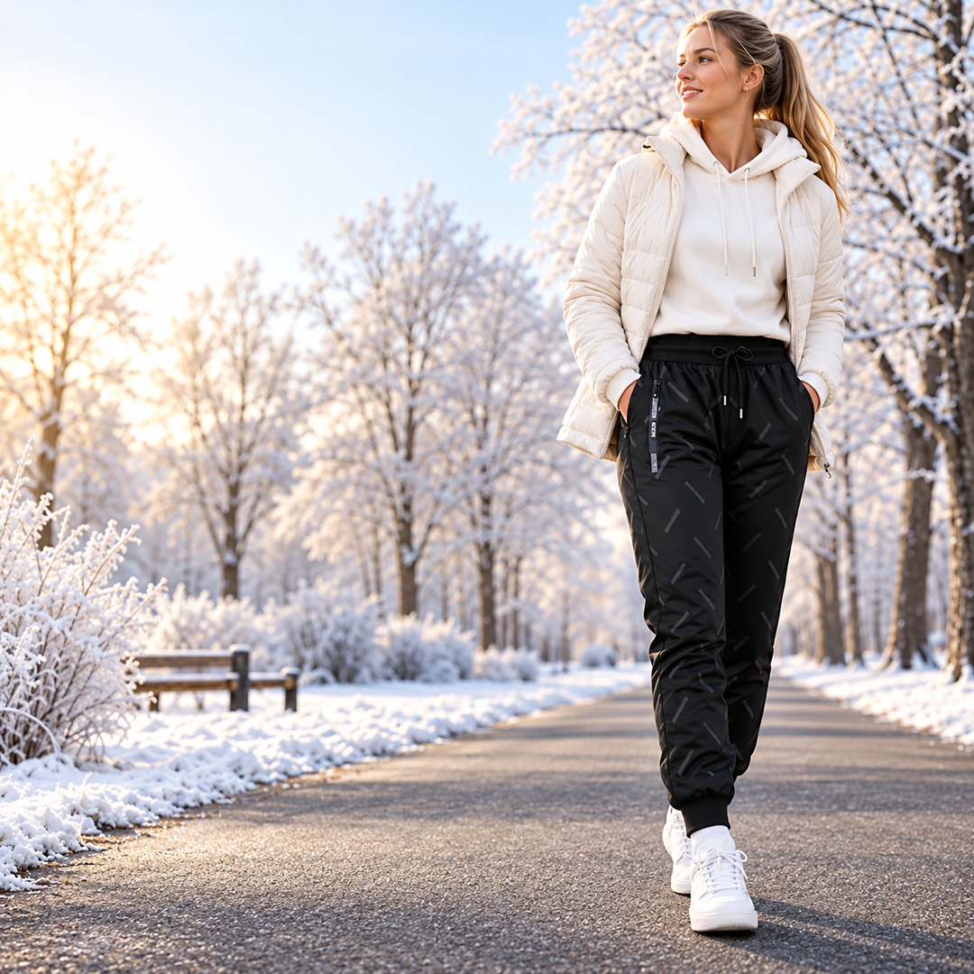 Kervina – Pantaloni Sport Cu Croială Lejeră Și Căptușeală Din Sherpa