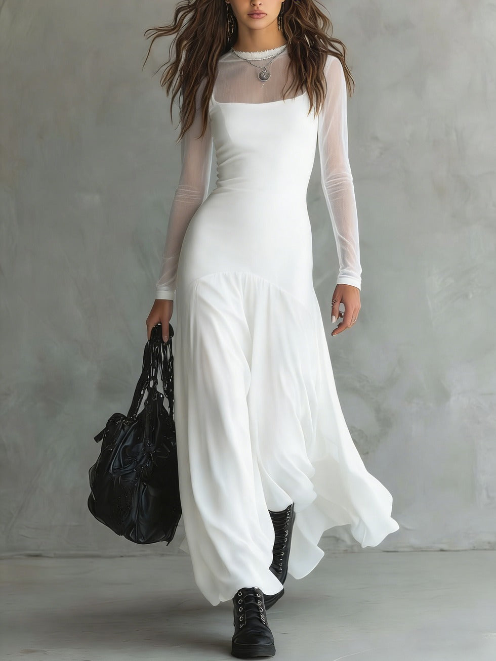 Yovanna - Rochie Lungă din tul cu Farmec Eteric