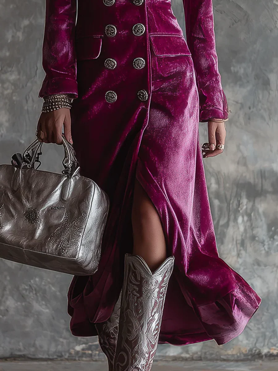 Kaija - Rochie Maxi Din Catifea