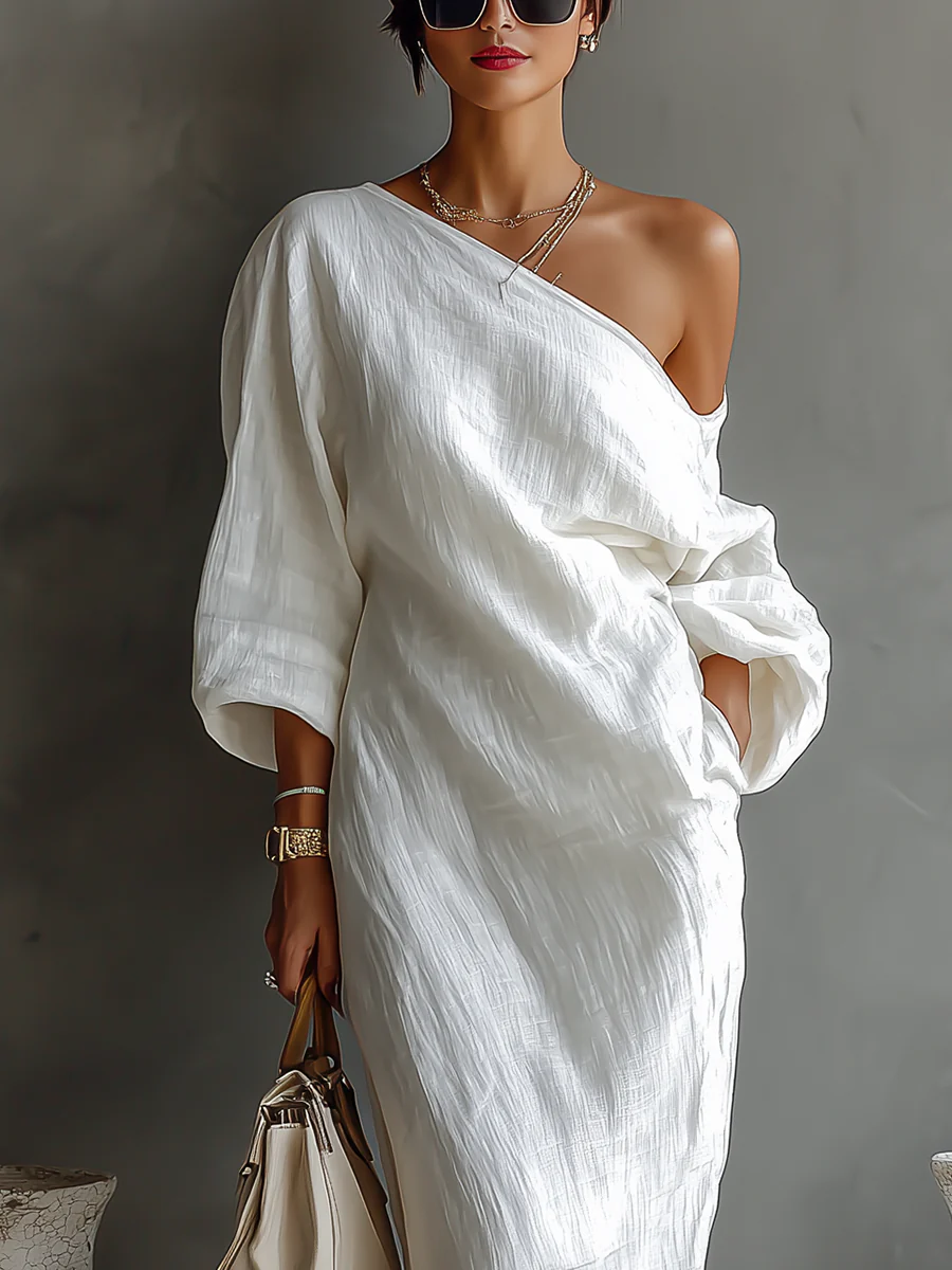 Zihara - Rochie elegantă asimetrică, fluidă