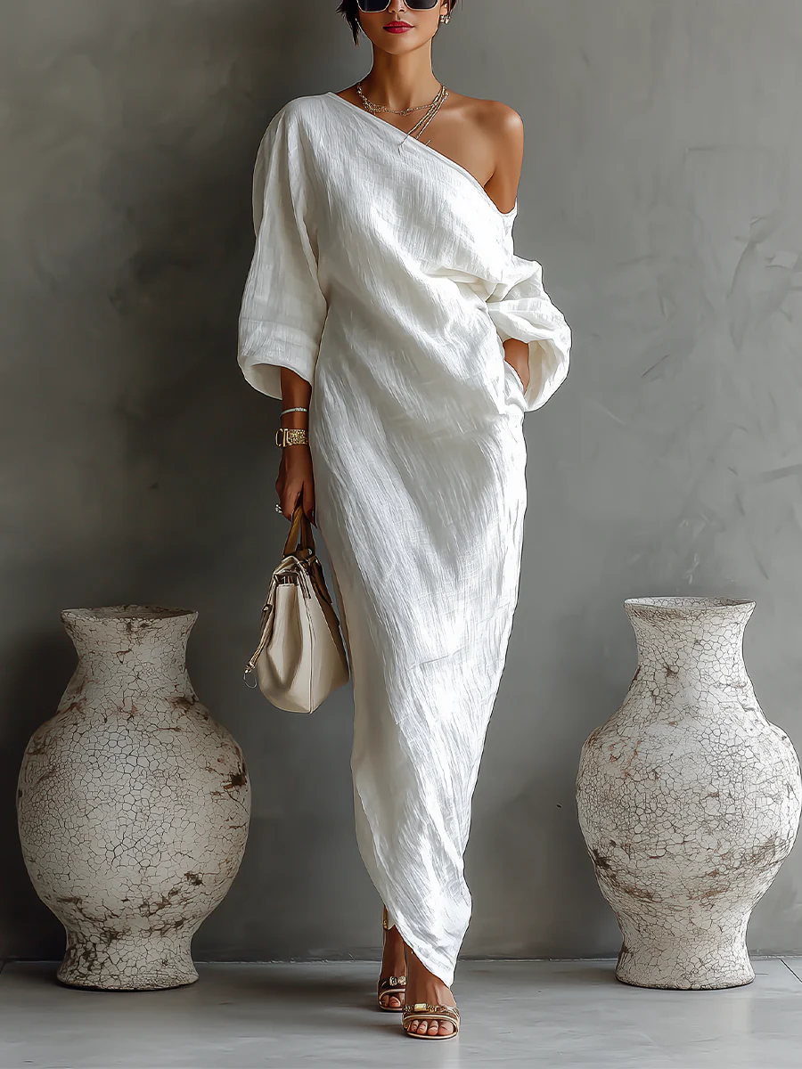 Zihara - Rochie elegantă asimetrică, fluidă