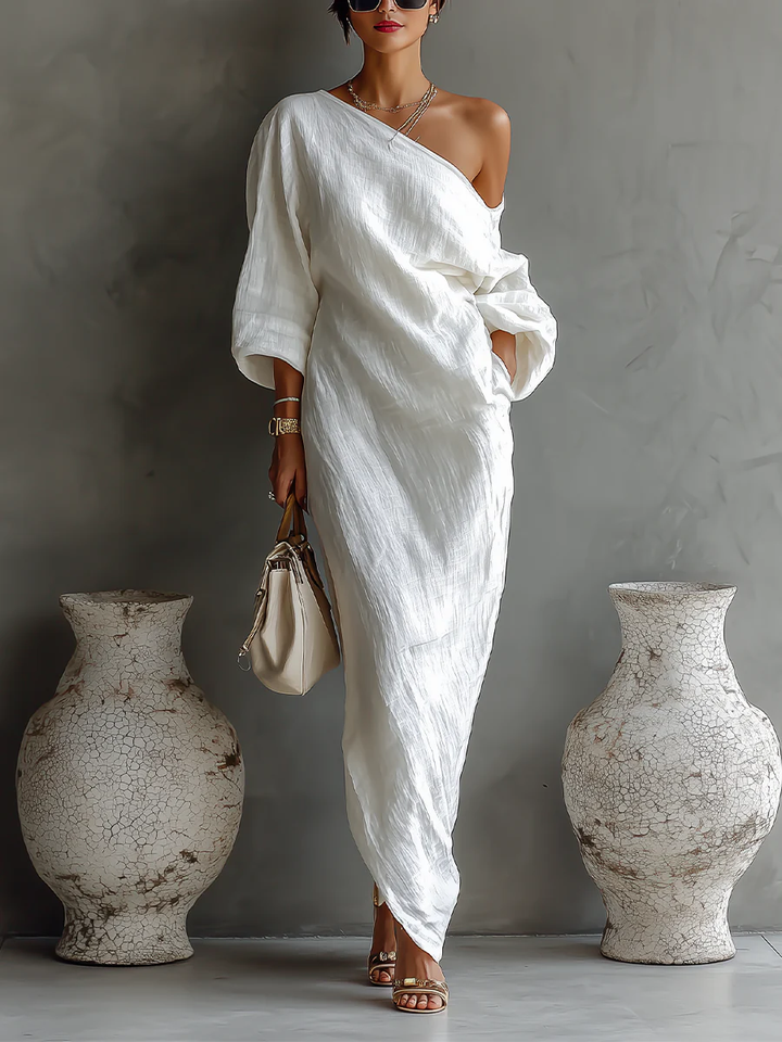 Zihara - Rochie elegantă asimetrică, fluidă