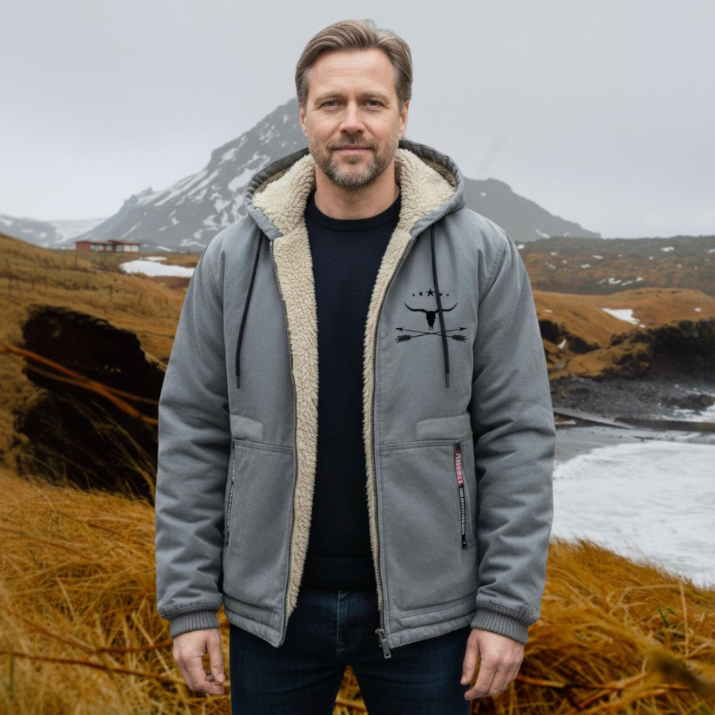 Zaliv - Jacheta Elegantă cu Glugă, Tip Hambar