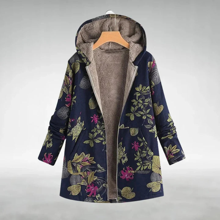 Panida - Jachetă Elegantă Din Fleece Cu Model Floral