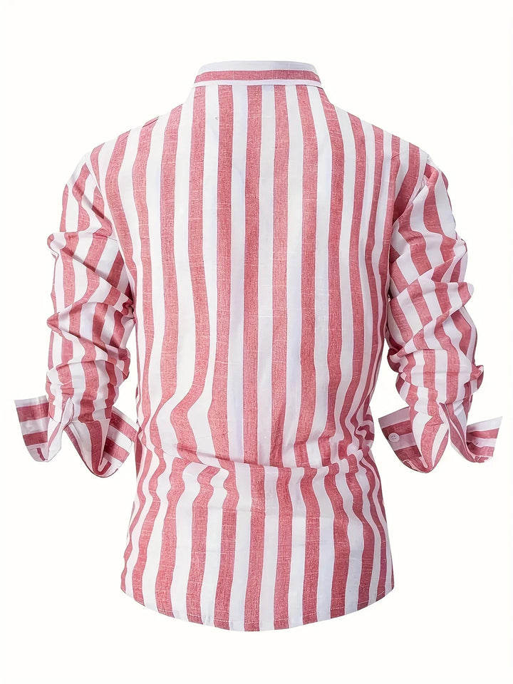 George - Cămașă Elegantă Cu Mâneci Lungi și Dungi
