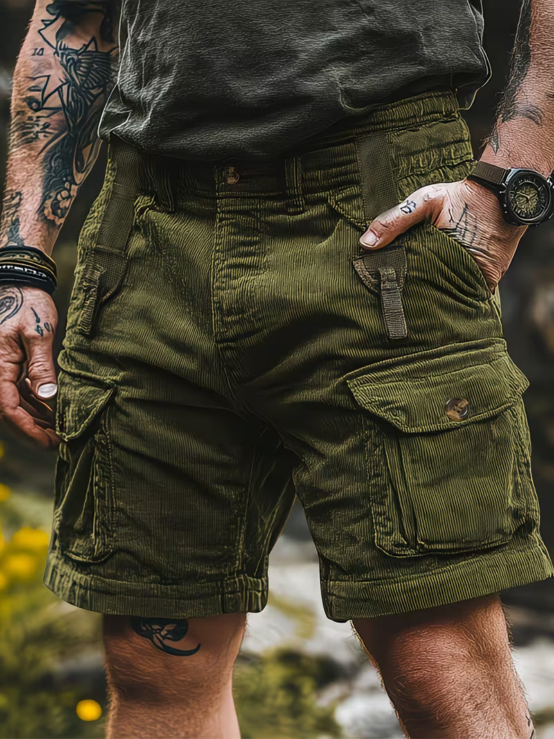 Jorit - Pantaloni Scurți Marfă Din Velur Cu Tesătură 3D