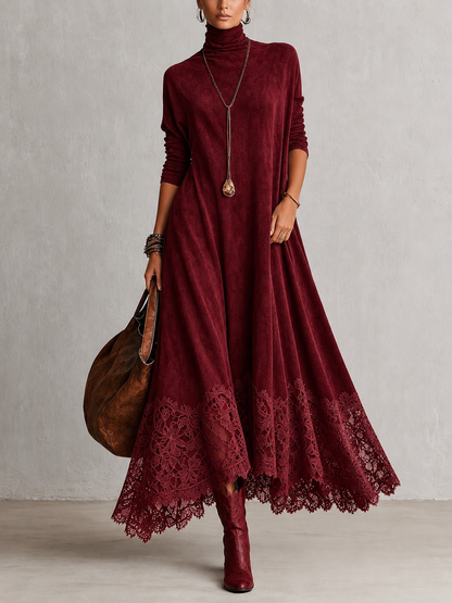 Albria - Rochie Maxi cu Mâneci Lungi în Stil Vintage