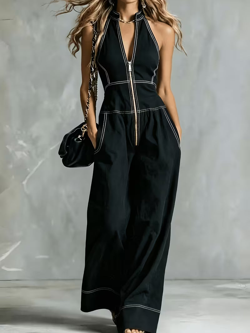 Bryana – Salopetă Din Patchwork cu Dungi