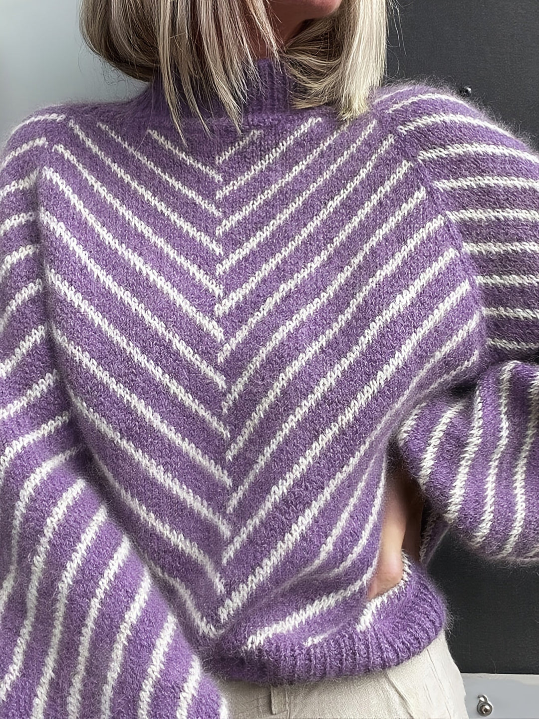 Klarysa - Pulover Casual Cu Mâneci Lungi Din Tricot
