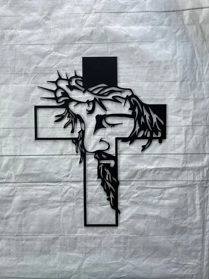 ChristCraft - Semn Metalic cu Crucea lui Lisus Decor de Perete cu Lisus