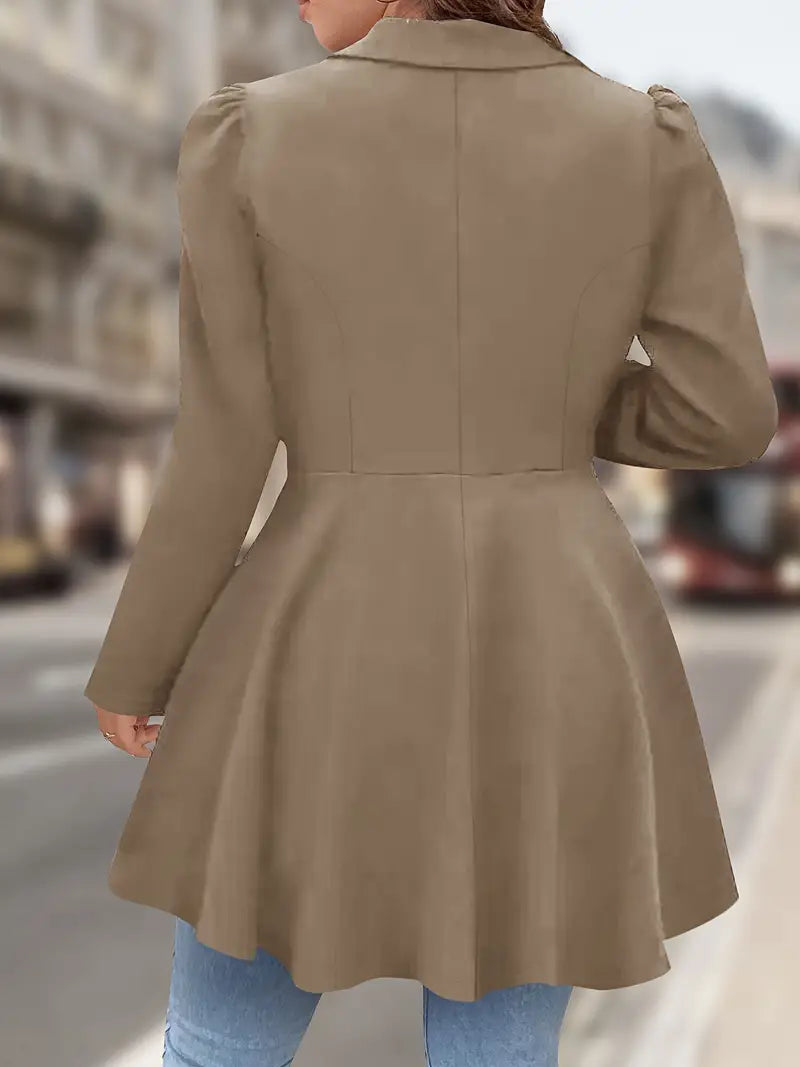 Mackayla - Blazer Elegant Cu Mâneci Lungi și Un Singur Nasture