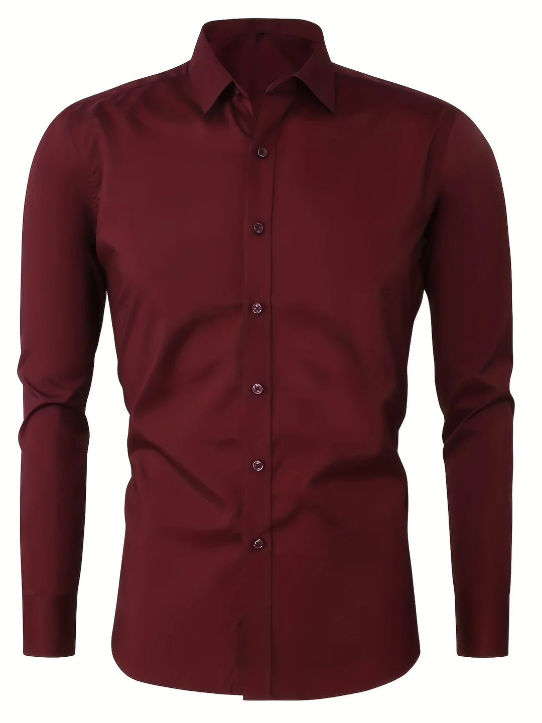 Byron - Cămașă Elegantă Cu Mâneci Lungi și Nasturi