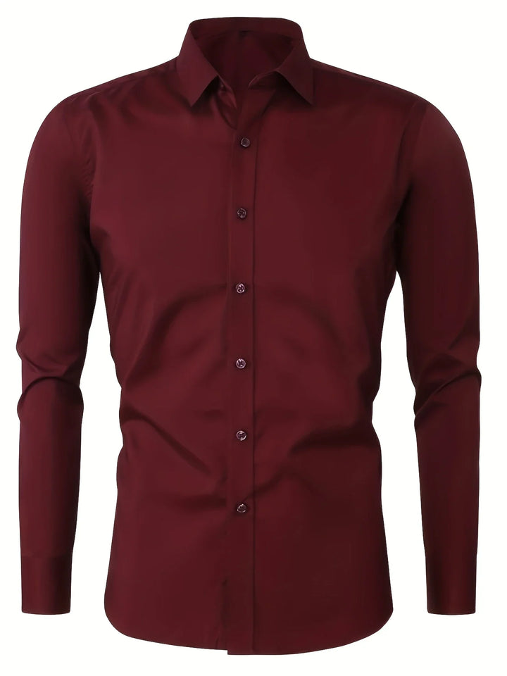 Byron - Cămașă Elegantă Cu Mâneci Lungi și Nasturi