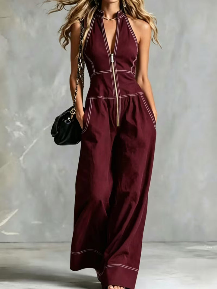 Bryana – Salopetă Din Patchwork cu Dungi