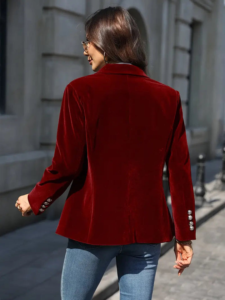 Elīna - Blazer Elegant Din Catifea