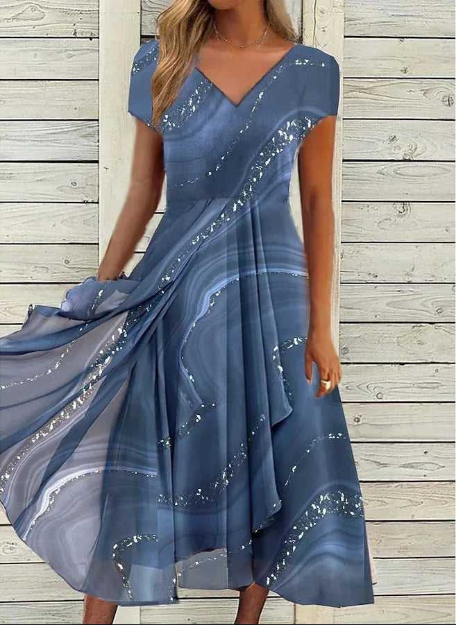 Ayana - Rochie Midi Cu Decolteu în V