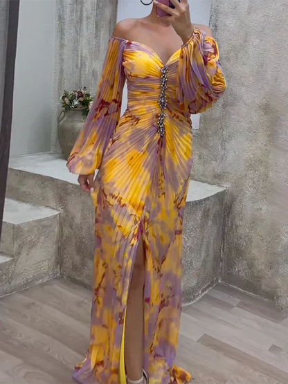 Hileni - Rochie Elegantă Cu Decolteu În V