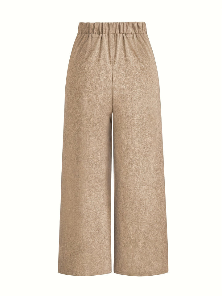 Nmelda - Pantaloni Cu Talie înaltă și Picior Larg