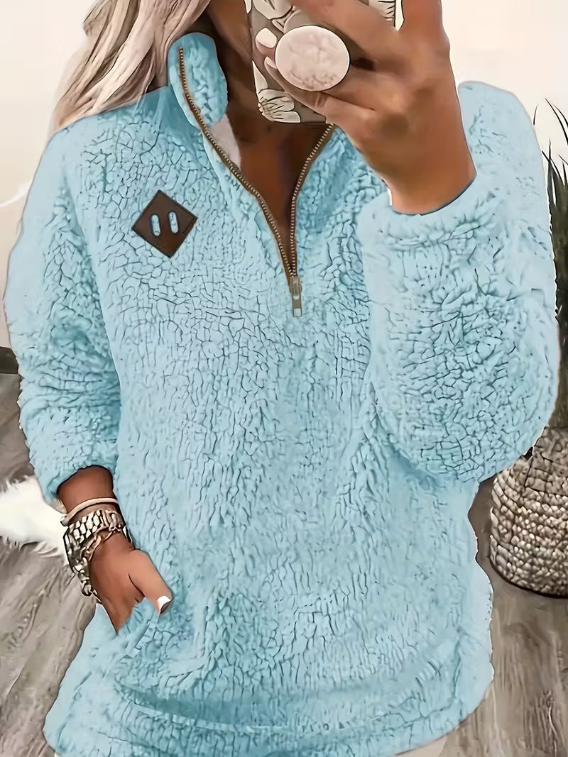 Humera - Jachetă Elegantă Cu Mâneci Lungi și Fermoar