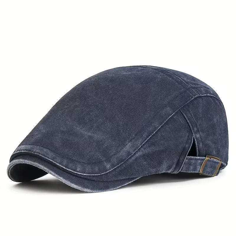ComfyLuxe - Șapcă Din Denim Cu Cataramă Reglabilă