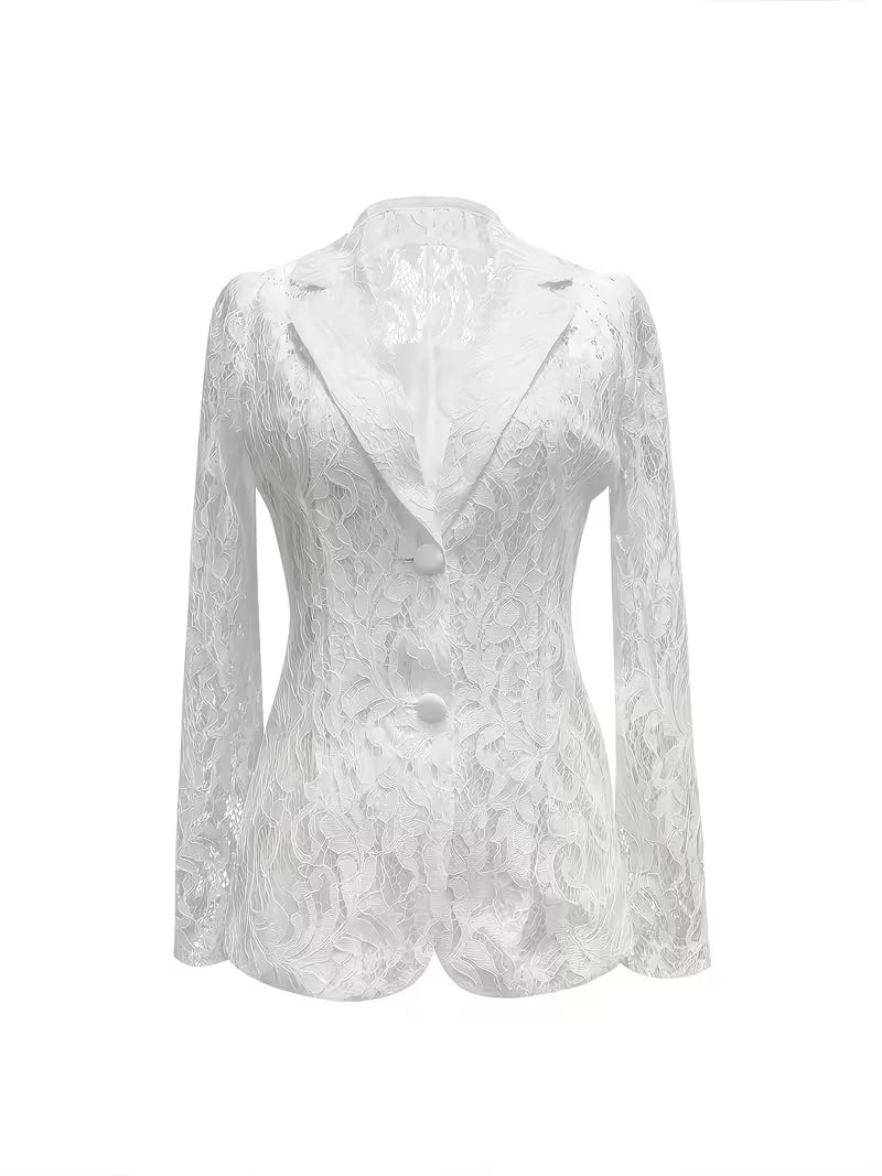 Kyliza - Blazer Cu Imprimeu Floral De Primăvară-Vară, Căptușit