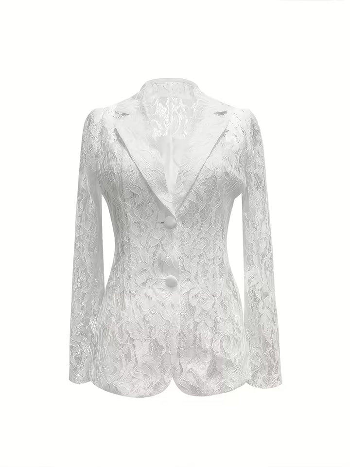 Kyliza - Blazer Cu Imprimeu Floral De Primăvară-Vară, Căptușit