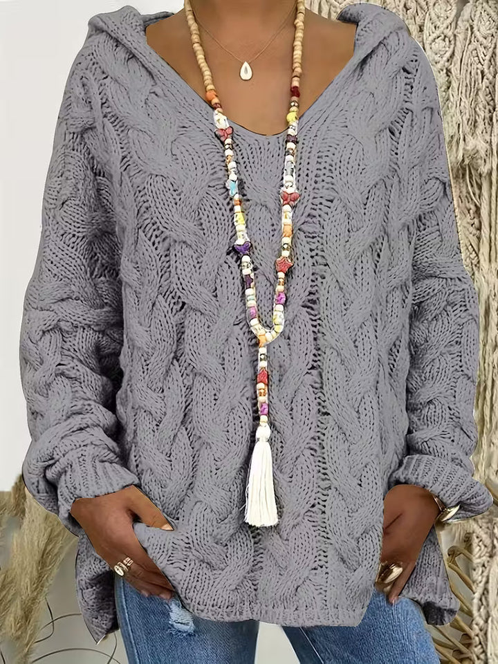 Hailee - Pulover Casuală Cu Mâneci Lungi Din Tricot