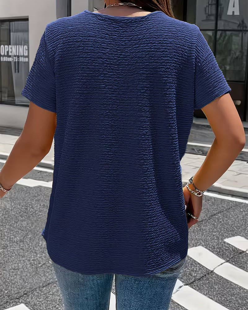 Gergina - Tricou Cu Guler Peter Pan