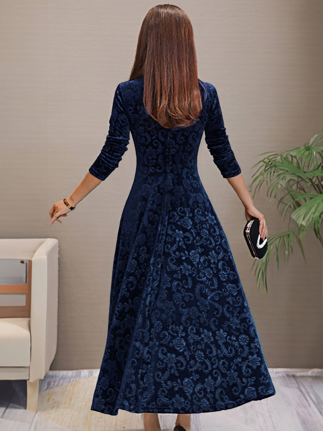Eluned - Rochie Elegantă De Petrecere Din Catifea