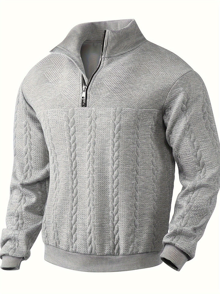 Caleb – Pulover Vintage cu Fermoar