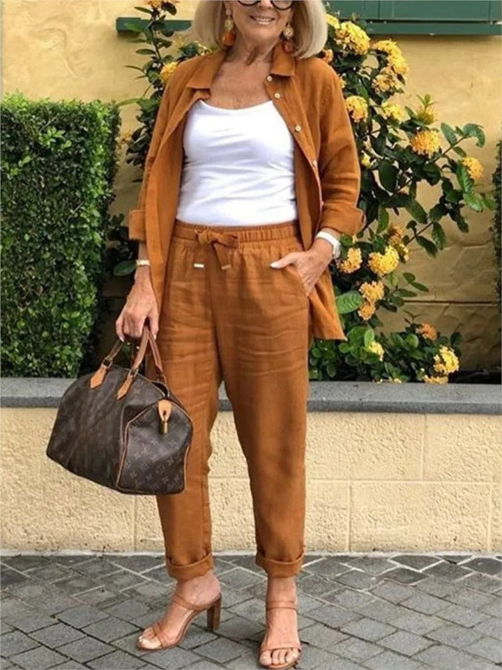 Henna - Set Cămașă cu Mâneci lungi și Pantaloni