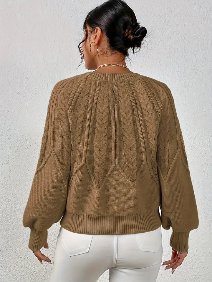 Özden - Pulover Elegant Cu Mâneci Lungi
