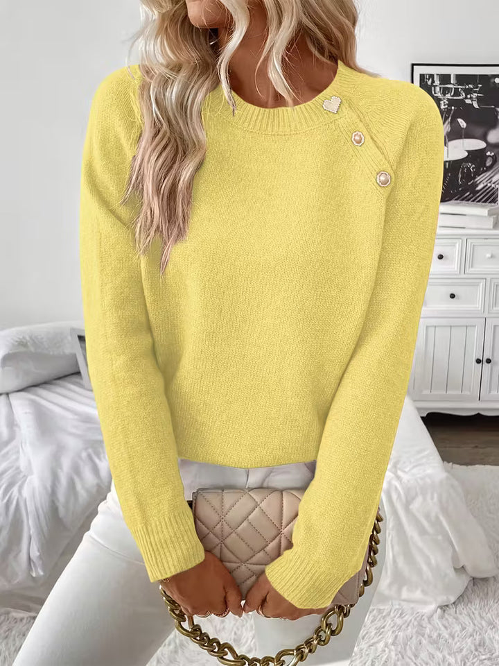 Hilarina - Pulover Tricotat Cu Mâneci Lungi
