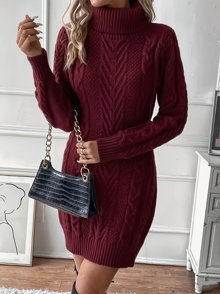 Milanda - Rochie Pulover Cu Modele Tricotat