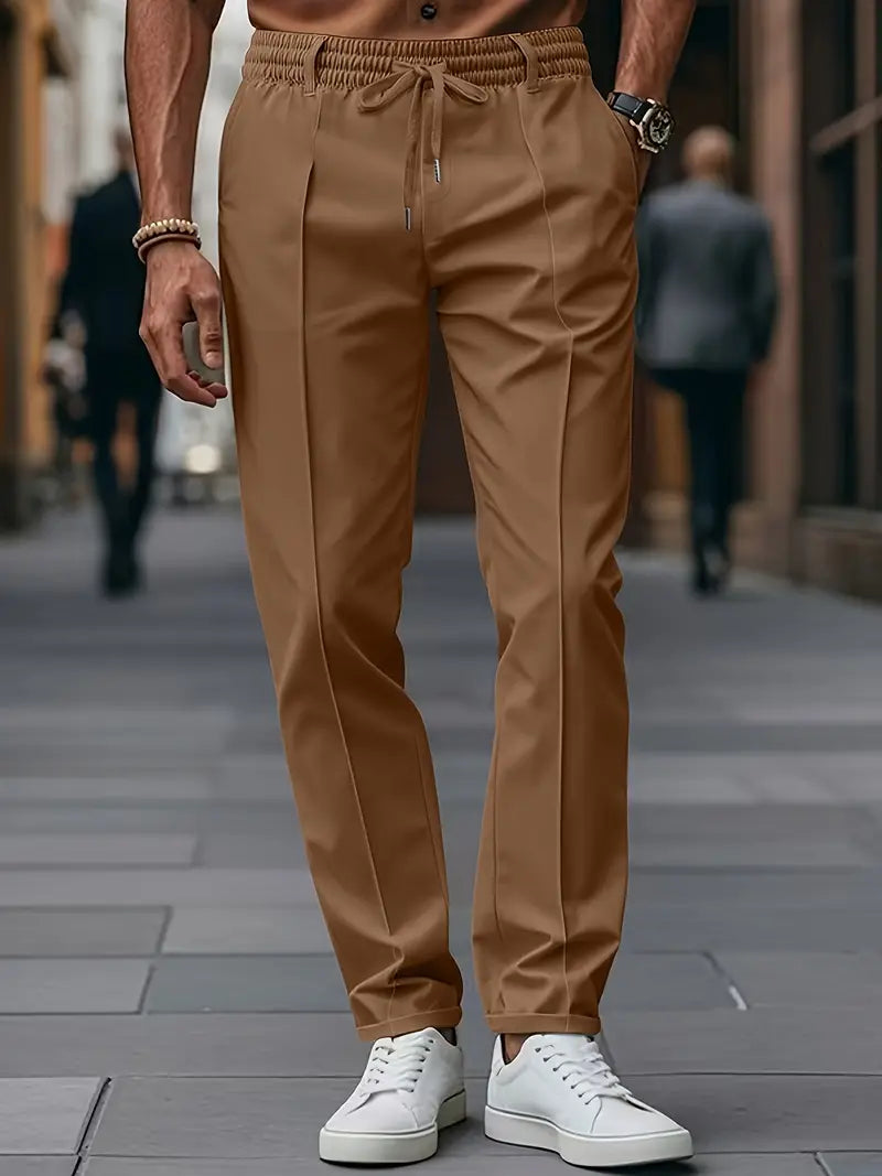 Crawford - Casual Subțire Potrivit Pantaloni Cu Talie Elastică