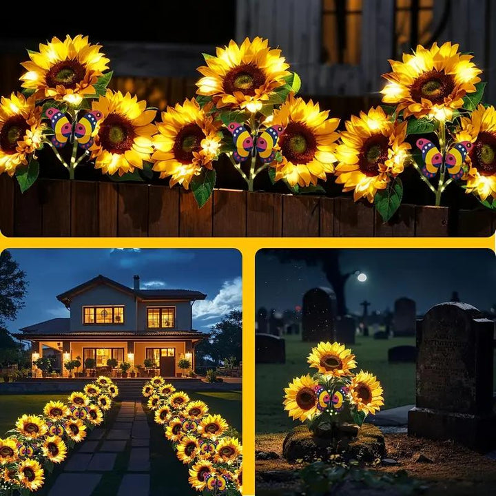 FloralGlow - Lumini Solare LED Pentru Grădină Cu Floarea-Soarelui