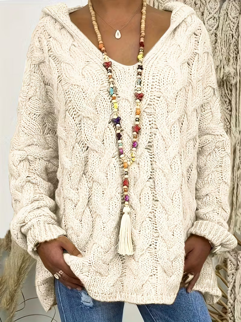 Hailee - Pulover Casuală Cu Mâneci Lungi Din Tricot