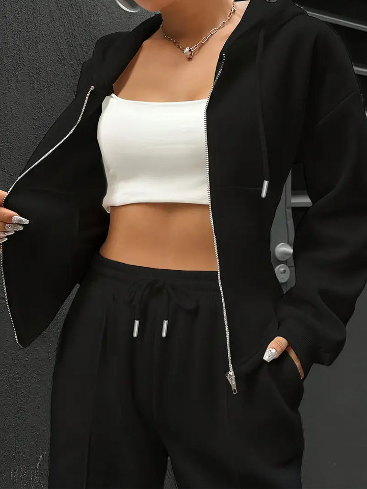 Nanci - Set Casual Cu Două Piese Cu Mâneci Lungi