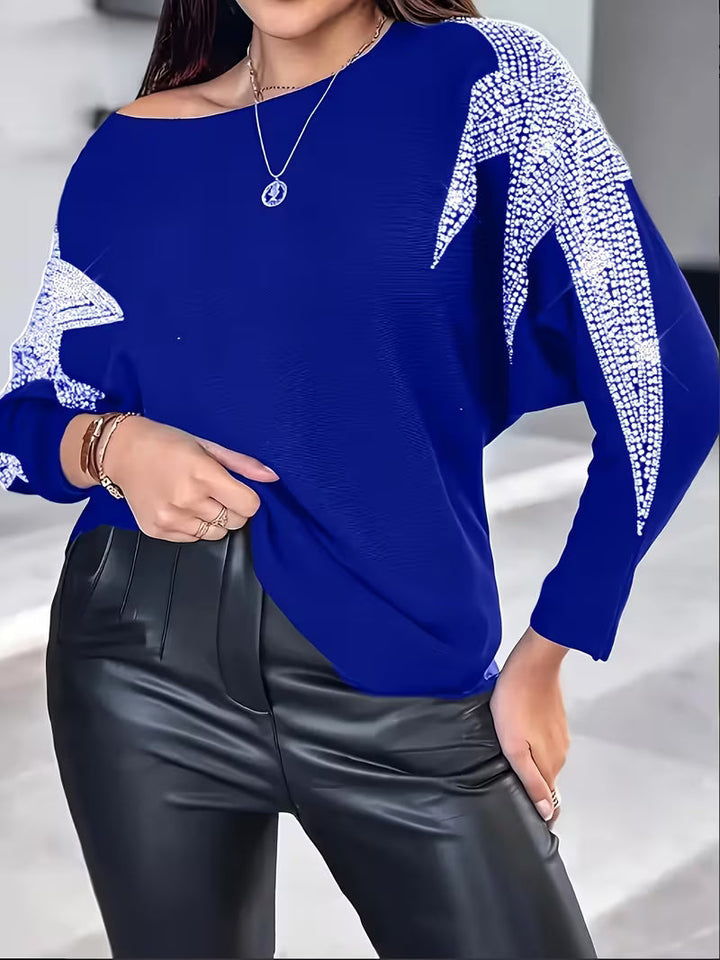 Bernardino - Pulover Elegant cu Mâneci Lungi și Imprimeu cu Stele