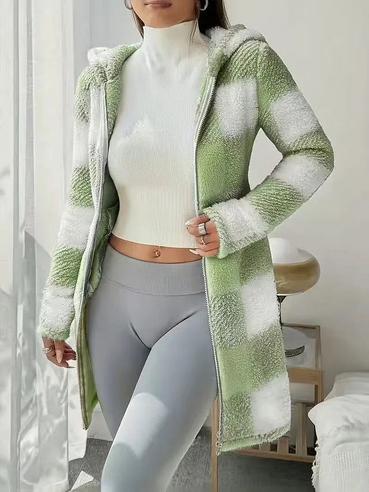 Tissaia - Jacheta Elegantă Cu Glugă și Fermoar